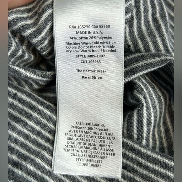 Current/Elliott Beatnick Racer Stripe T-Shirt Dress Size 2 Casual Mini Dress - Picture 12 of 15